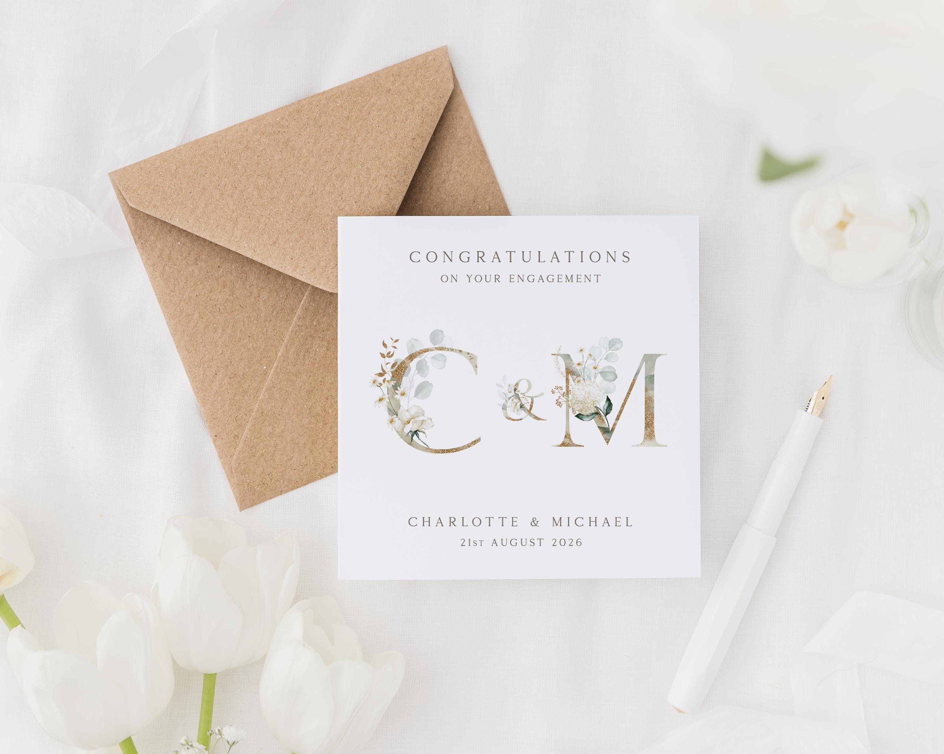 Engagement Card | Congratulations On Your Engagement Card | Engagement Gift Card | Personalised Engaged Card For Couple | Newly Engaged Card