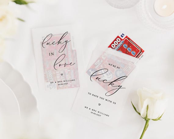 Wedding Favours | Wedding Scratchcard Envelopes | Scratch Card Holders for Wedding Guests | Wedding Favors