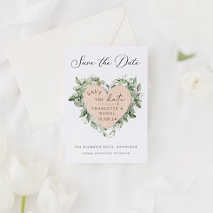 Save The Date Cards with Wooden Magnets Botanical Floral Save The Dates with Envelopes Modern Elegant Save The Dates image 5