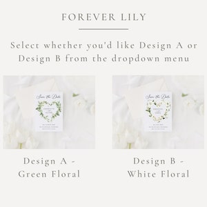 Save The Date Cards Floral Botanical Save The Dates with Envelopes Modern Eucalyptus Save The Dates image 3