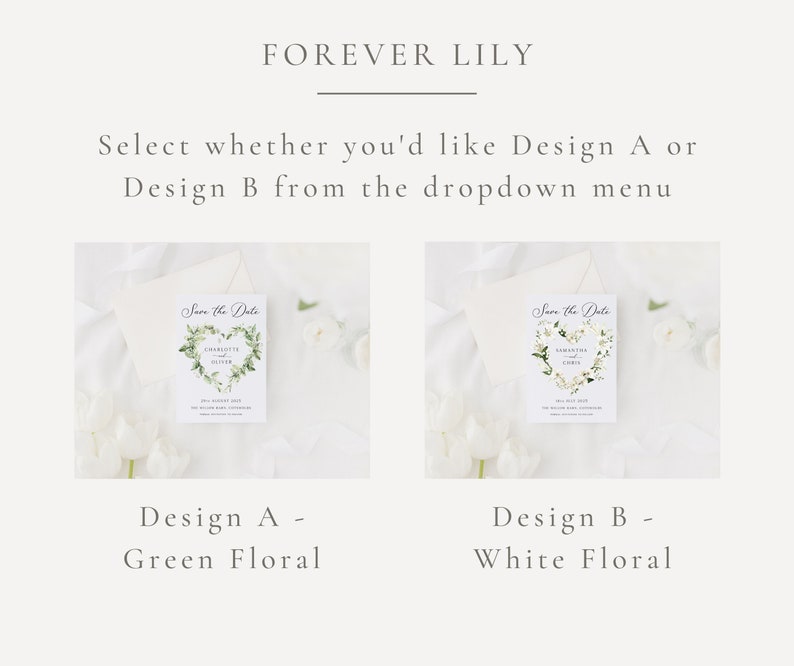 Save The Date Cards Floral Botanical Save The Dates with Envelopes Modern Eucalyptus Save The Dates image 3