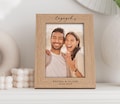 Engagement Gift | Engaged Photo Frame | Personalised Engaged Couple Gift | Newly Engaged Couple Wooden Photo Frame
