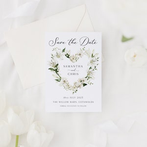 Save The Date Cards Floral Botanical Save The Dates with Envelopes Modern Eucalyptus Save The Dates Design B