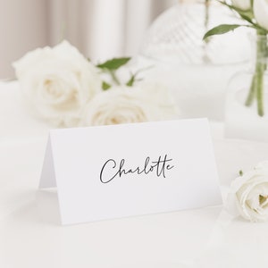 Wedding Place Names Wedding Table Place Name Cards Minimal Wedding Table Decor Wedding Table Floral Place Settings Seating Plan image 7