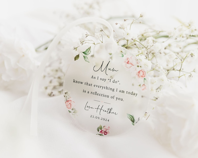 Mother of the Bride Gift Mum Wedding Gift From Daughter On My Wedding Day Mother of the Bride Wedding Keepsake Gift Design A - Floral