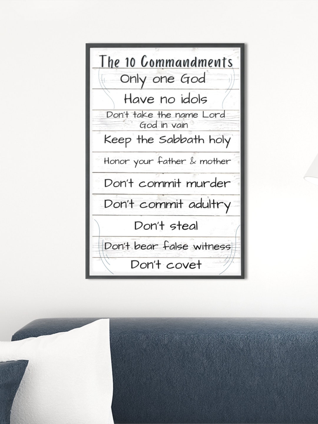 The 10 Commandments Country Wall Art Sign Etsy