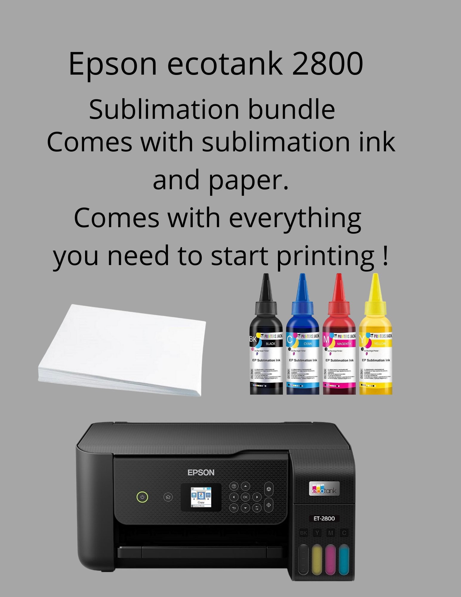 Epson Ecotank 2803 Sublimation Starter Bundlesublimation | Etsy Hong Kong