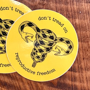 Pro-Choice Reproductive Freedom 3&quot; Round Vinyl Sticker