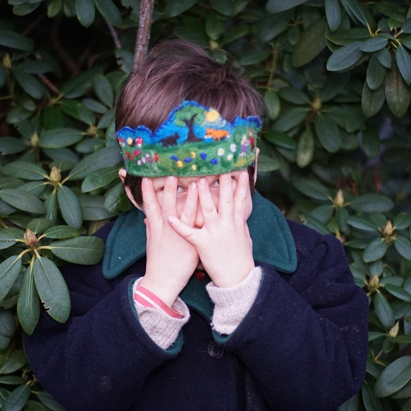 Krone Filzkrone Geburtstagskrone Natur Tiere Waldorf Fasching Geburtstag Kinder