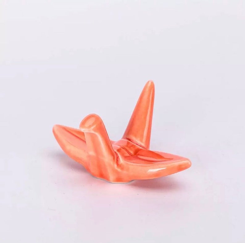Paper Crane Chopstick Holder Origami Japanese Ceramic Etsy