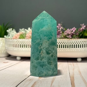 Large Fluorite Tower / Point Green Fluorite Crystal