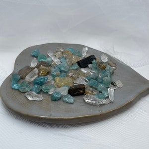 Premium Confetti quartz crystals tourmaline and apatite crystals