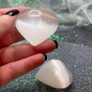 Selenite Hearts satinspar crystal heart