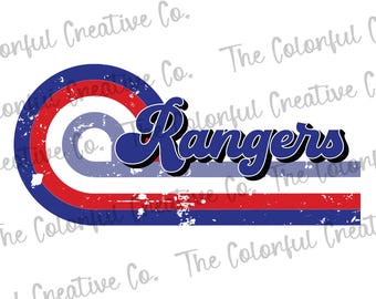 Retro Rangers Mascot PNG | School Spirit Sublimation (Digital Download)