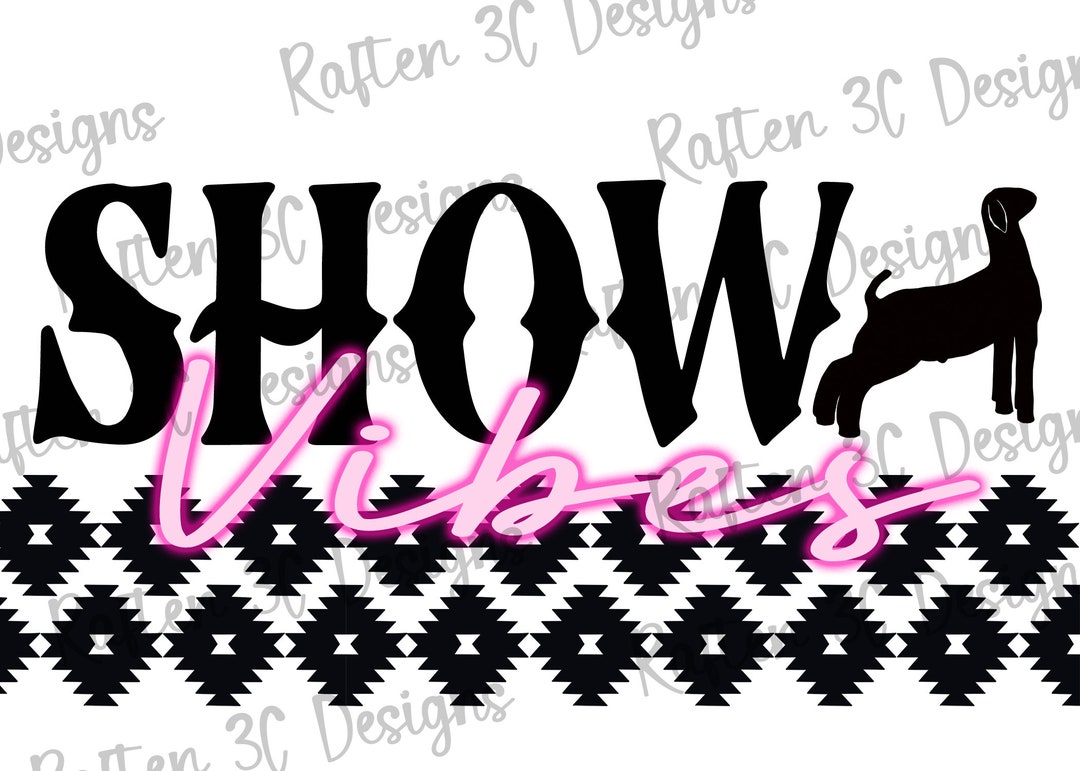 Show Goat Vibes PNG | Neon Aztec Design (digital Download) - Etsy