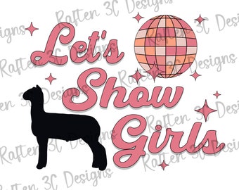 Retro Show Lamb Shirt PNG | Stock Show Sublimation Design (Digital Download)