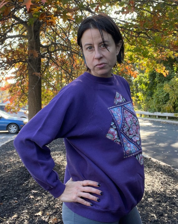 Cottagecore Floral Inset Vintage Sweatshirt, Hanes He… Gem