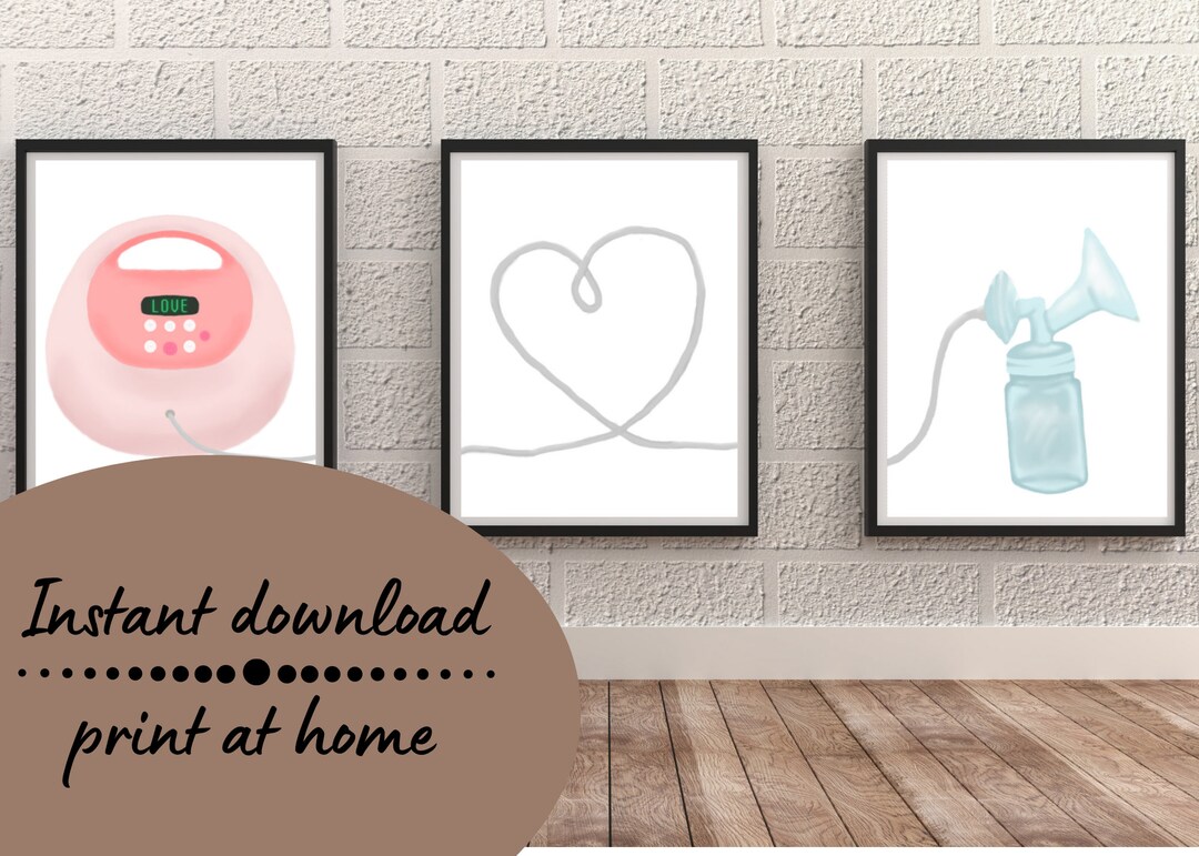 Breastfeeding Printable Wall Art, Nursery Decor, Pumping Sign