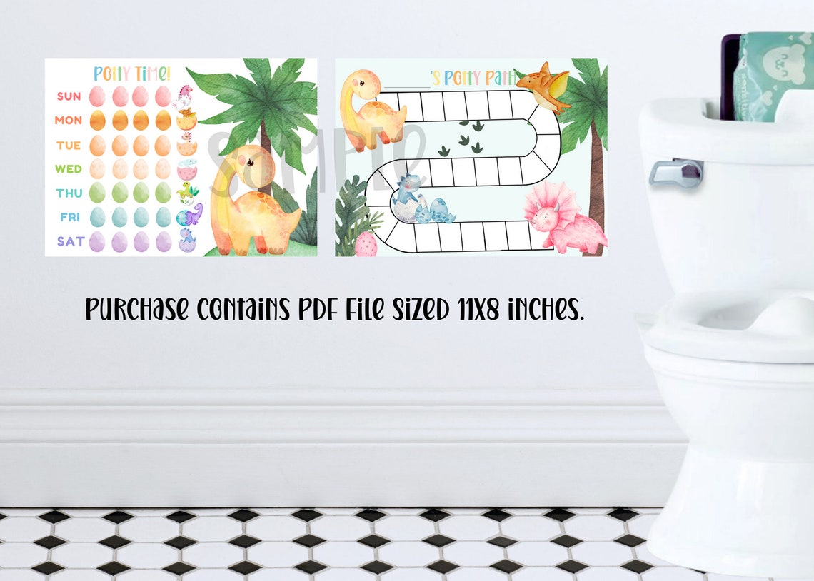 Dinosaur Potty Chart, Printable Potty Training Reward Chart ...