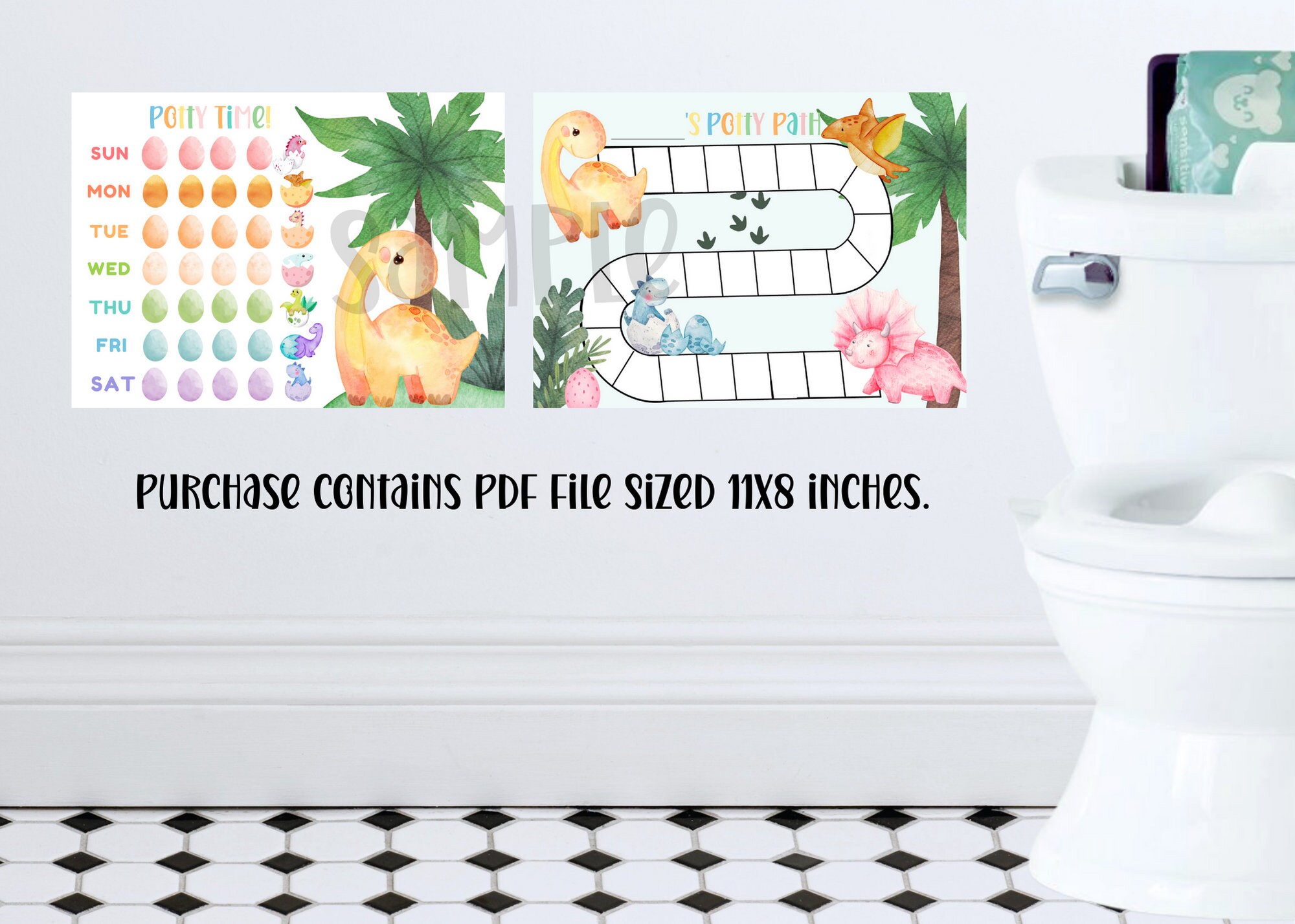 Dinosaur Potty Chart, Printable Potty Training Reward Chart ...