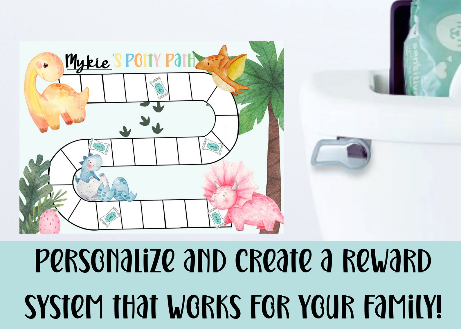 Dinosaur Potty Chart, Printable Potty Training Reward Chart ...