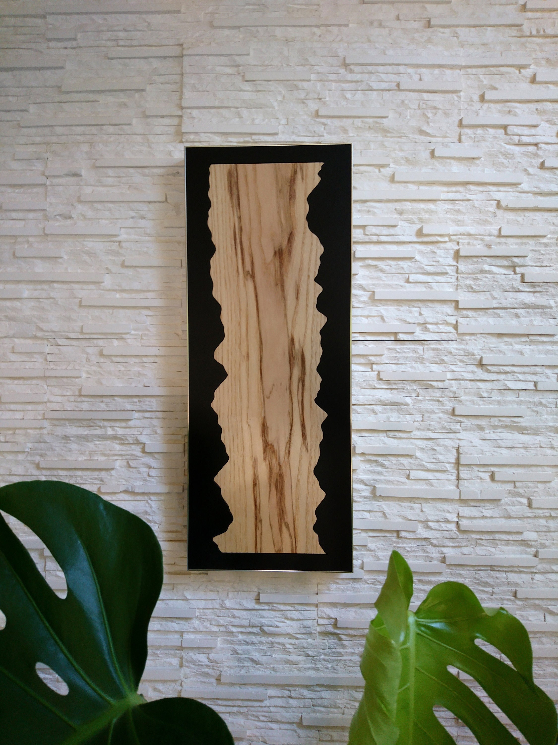 Interior decoration • Wall art • Abstract wall art • Ash wood • Original design • Wood and metal • Unique painting
