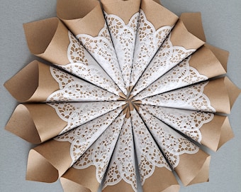Coni di petali in carta Lace & Craft: lancio di coriandoli per matrimoni