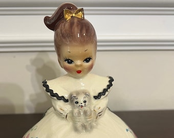 Vintage Josef Originals &quot;Mindy&quot; Holding Puppy Figurine