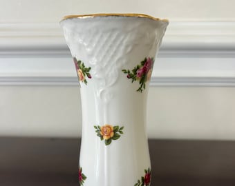 Vintage Royal Albert Old Country Roses Footed Vase