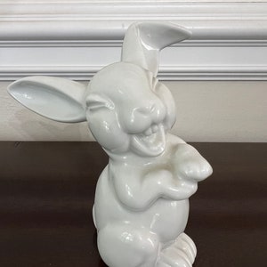 Vintage Rosenthal Germany White Porcelain “Laughing Bunny Rabbit” Figurine