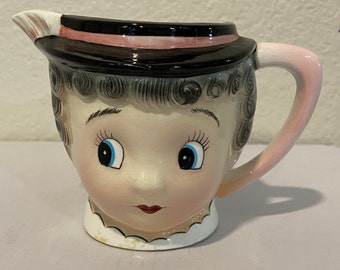 Vintage Norcrest PY Japan Anthropomorphic Girl Head Creamer