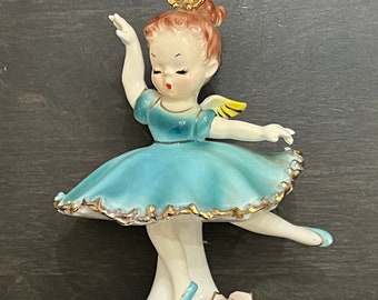 Vintage Arnart Tamchin Ballerina In Blue Costume Figurine
