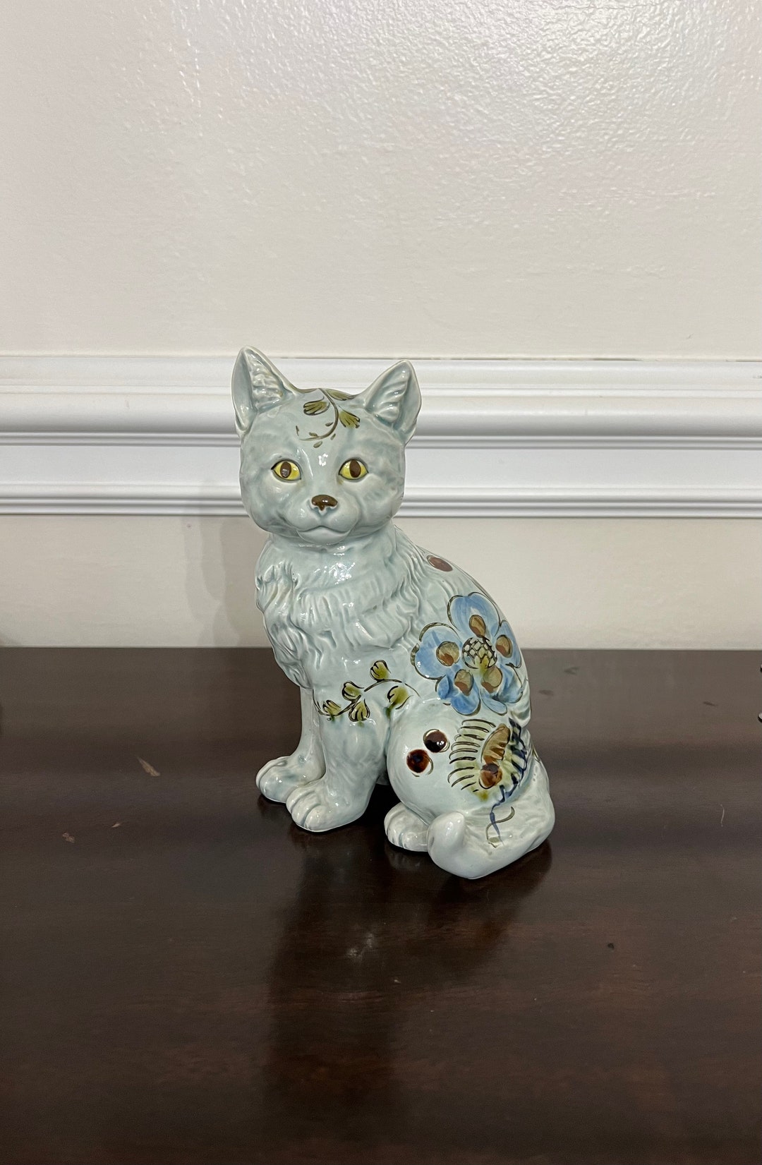 Vintage Shafford Pale Blue Green Ceramic Figurine - Etsy