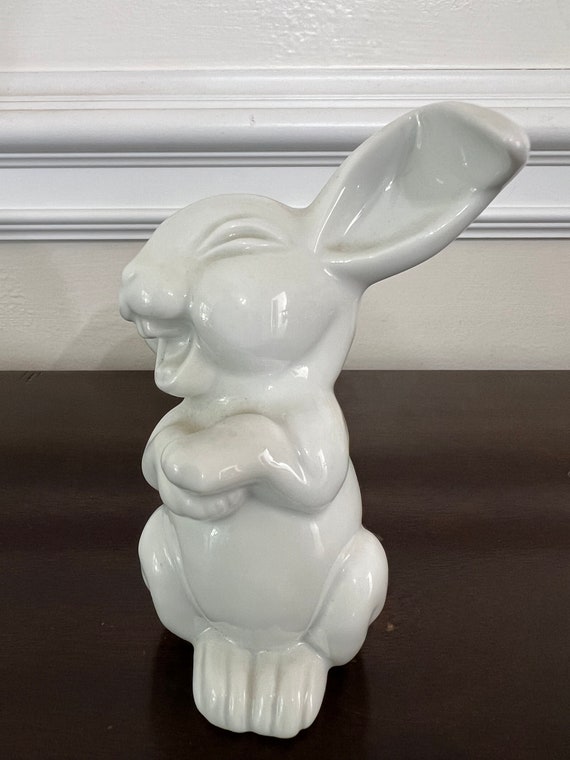 Vintage Rosenthal Germany White Porcelain “laughing Bunny Rabbit