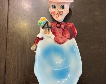 Vintage Enesco Busy Biddy Granny Spoon Rest