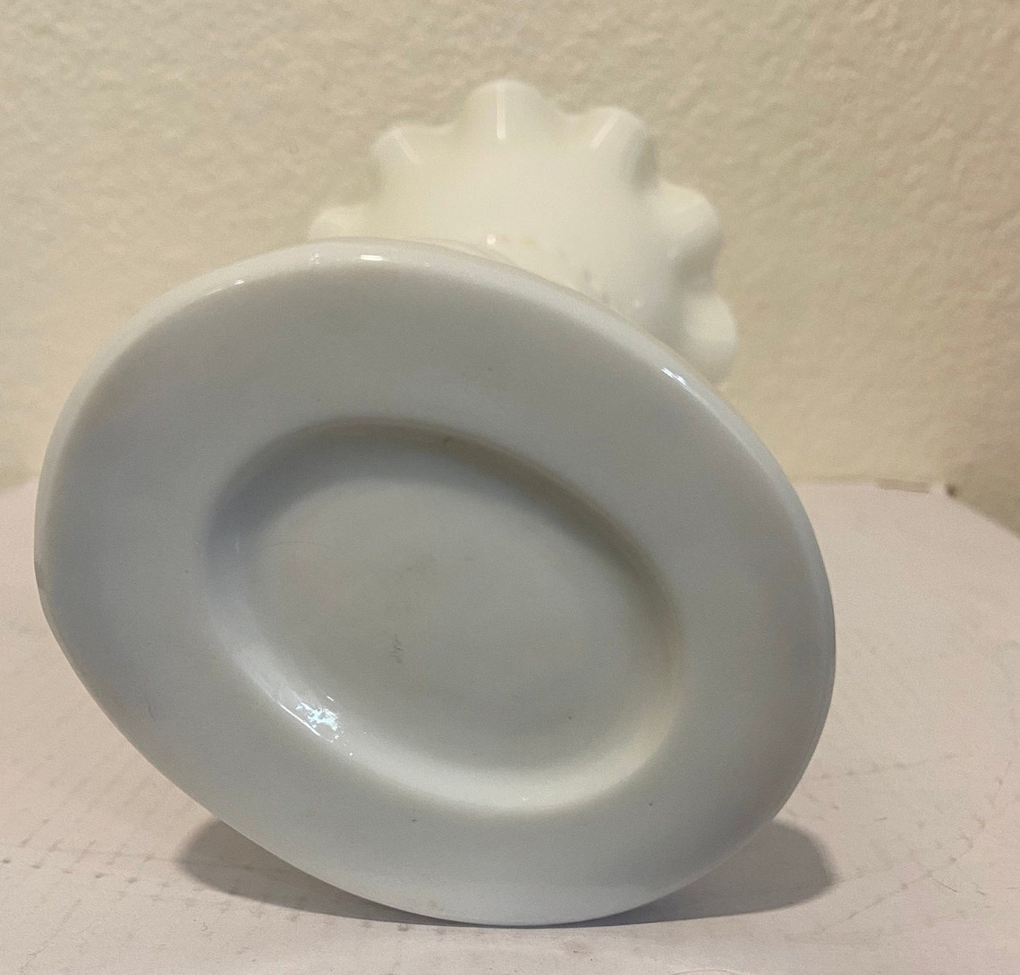 Vintage Westmoreland Milk Glass Hand Vase Etsy