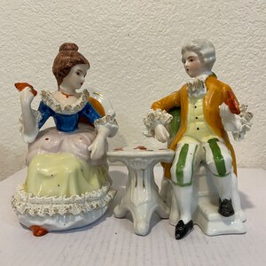 Vintage 3 Piece Card Playing Couple (deVille)