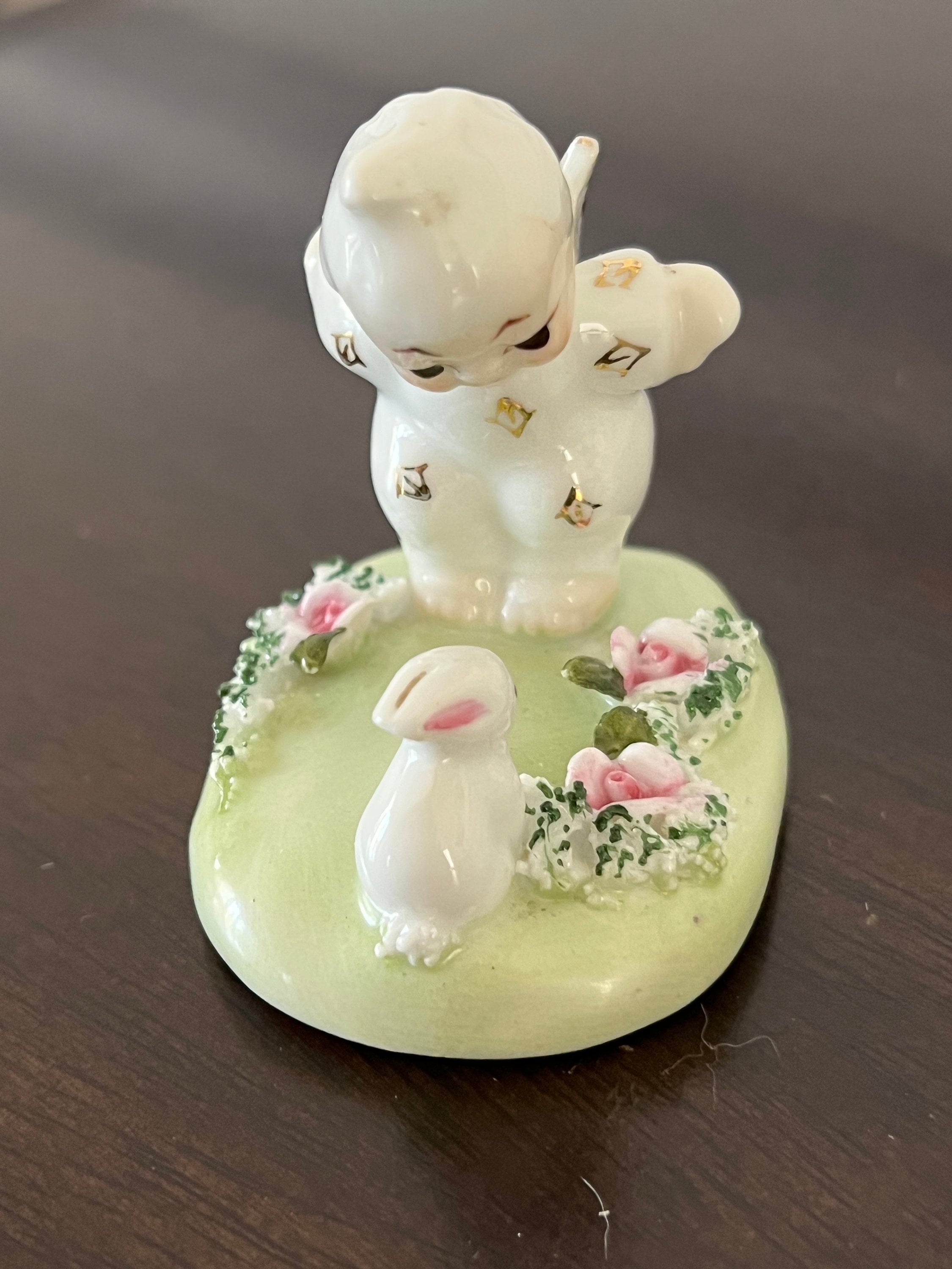 Vintage Darling Lefton Porcelain Christmas Angel Figurine