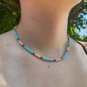 Western Bead Choker. Aztec Pattern. Western Bead Necklace.