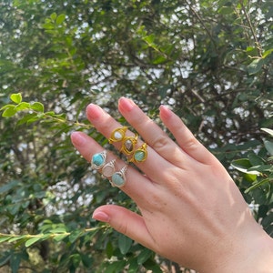 Crystal Wire Wrapped Ring, Gemstone Ring, Wire Ring, Crystal Ring, Custom Ring