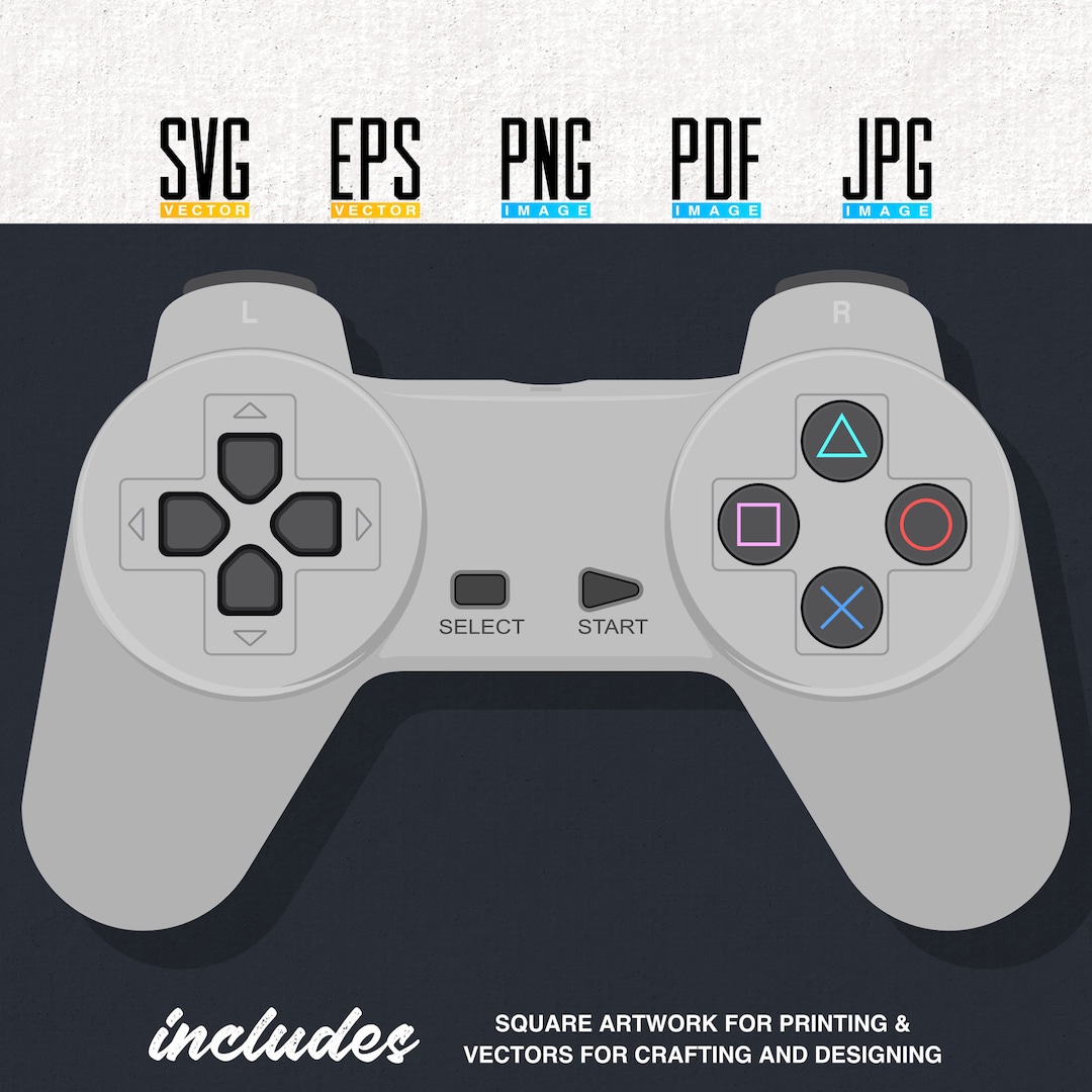 Playstation / PS1 Printable Artwork | Retro Video Game Controller ...