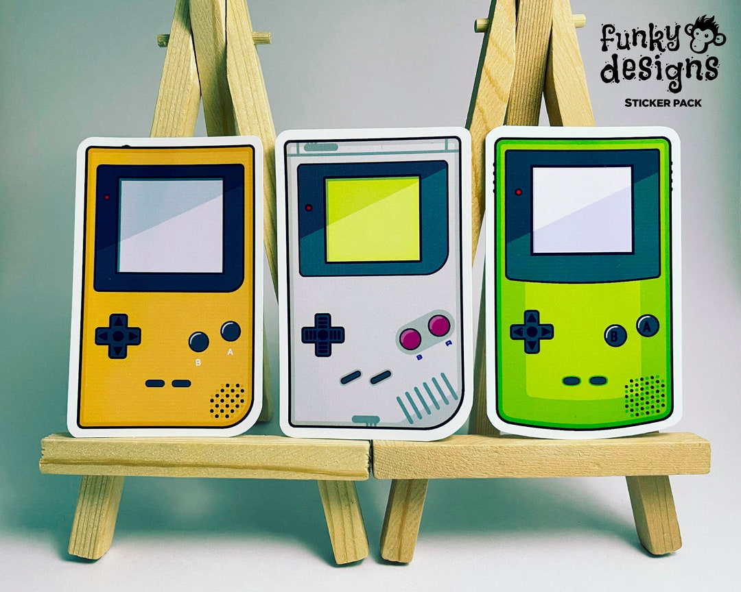 Game Boy Sticker Pack Retro Video Game Stickers Glossy Etsy