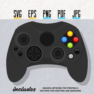 May include: A black video game controller with buttons labeled A, B, X, and Y. The controller has a directional pad, two analog sticks, and a start and back button.