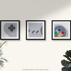 SNES / Super Famicom Printable Artwork | Retro Video Game Controller ...