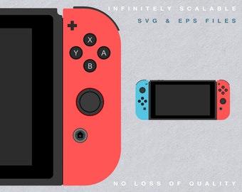 Switch OLED Console SVG & PNG High Resolution, Scalable, Transparent  Background Instant Digital Download 