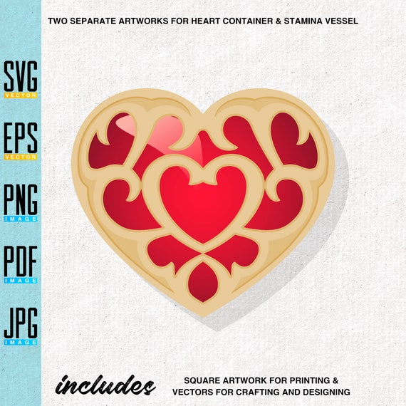 Legend of Zelda Heart Container and Stamina Vessel | Artwork