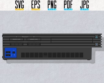 PS2 Vector & Artwork | Retro Video Game Console | Editable SVG | EPS | Transparent PNG