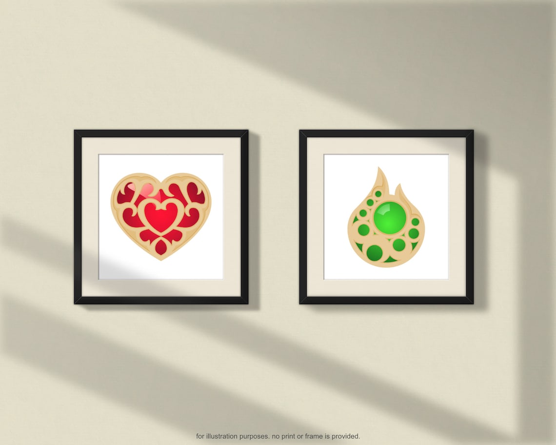 Zelda Heart Container Vector Legend of Zelda Heart Container and Stamina Vessel | Artwork Vector ...