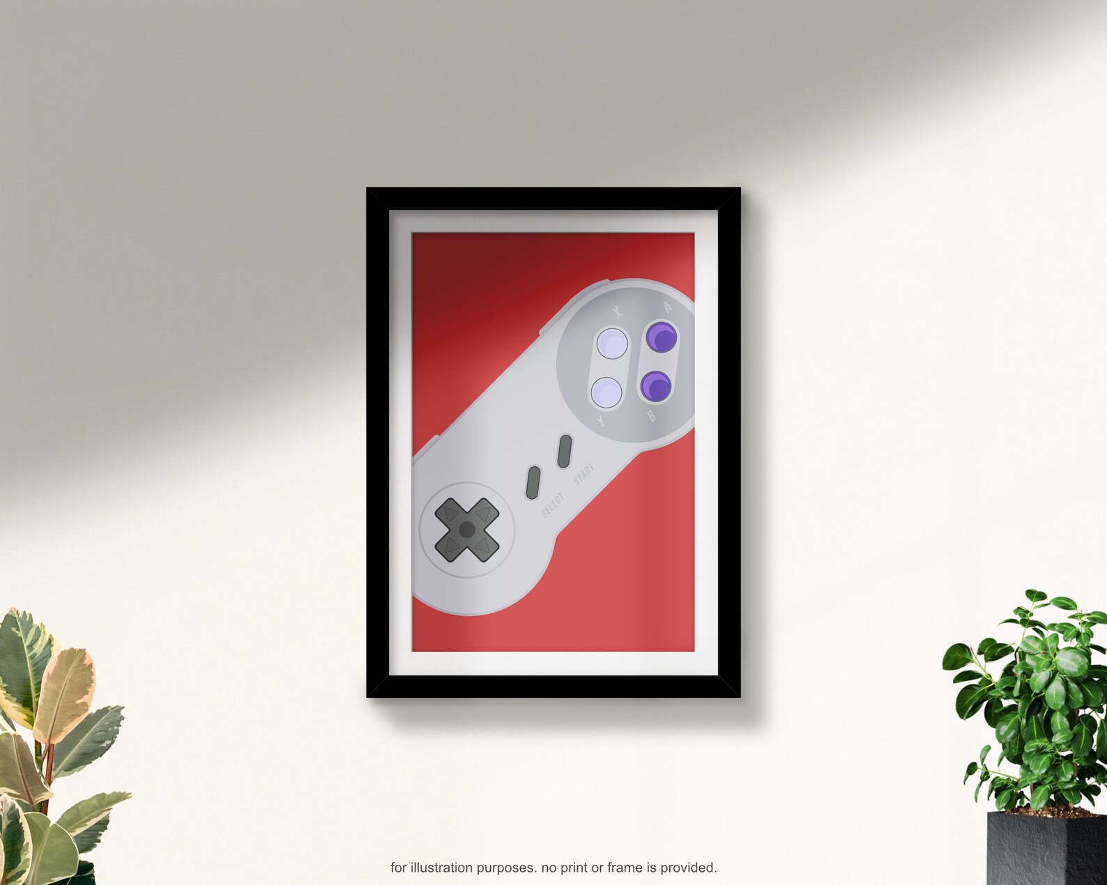 SNES Printable Artwork | Retro Video Game Controller | Vector ...