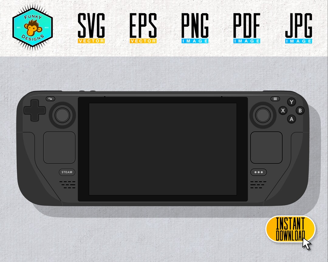 Steam Deck Printable Artwork Video Game Hand Held Vector - Etsy